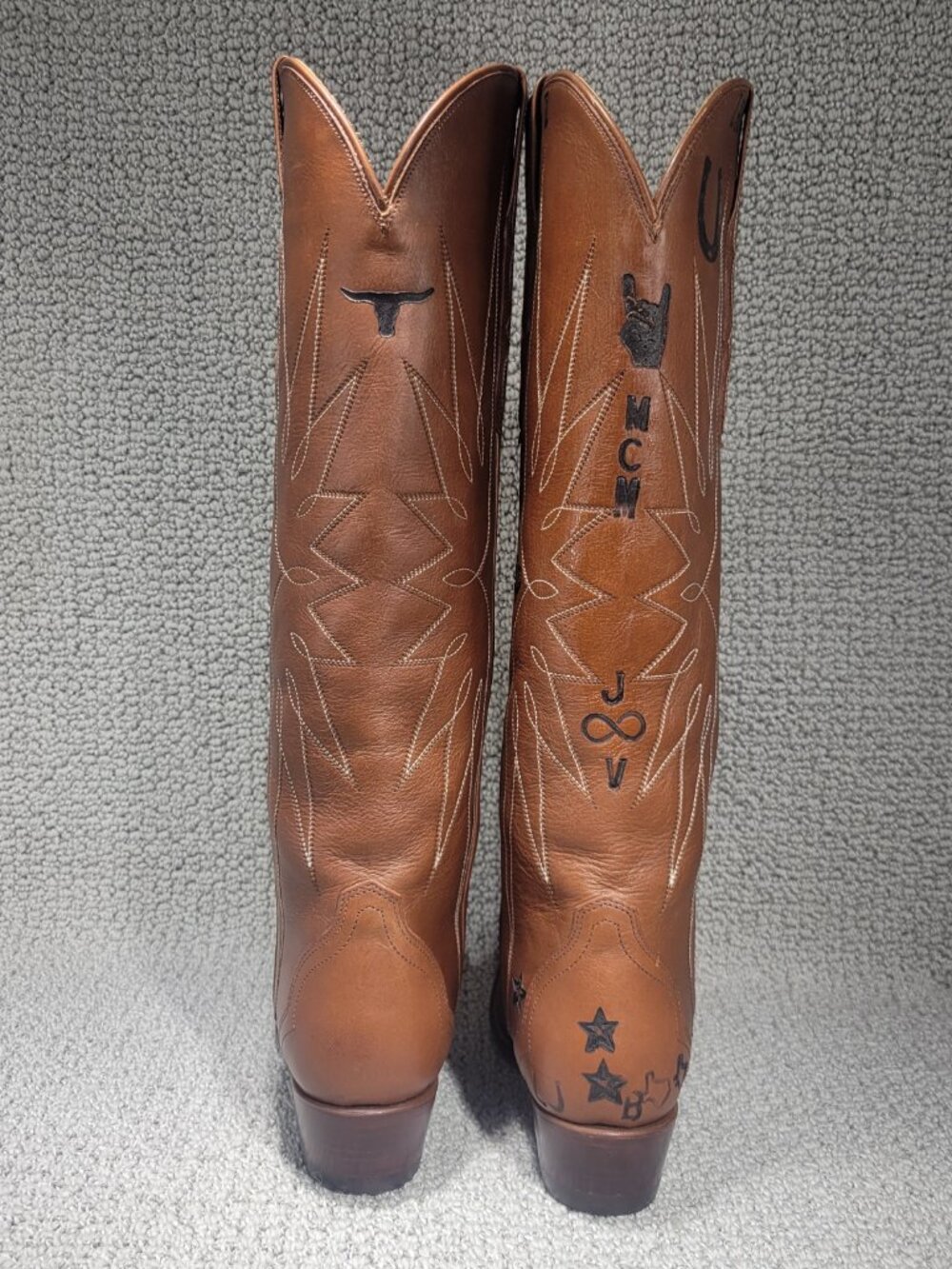 Tecovas The Loretta Women's US Size 8B Saddle Cowhide Leather Cowgirl Boots - Picture 4 of 11